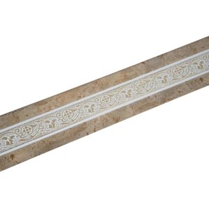 Декоративная планка «Грация», длина 300 см, ширина 7 см, цвет золото/мрамор белый
