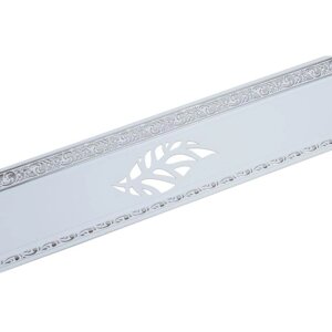 Декоративная планка «Лист», длина 250 см, ширина 7 см, цвет серебро/белый