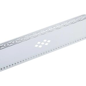 Декоративная планка «Ромб», длина 450 см, ширина 7 см, цвет серебро/белый