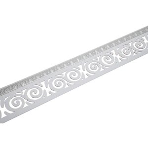 Декоративная планка «Завиток», длина 250 см, ширина 7 см, цвет серебро/белый