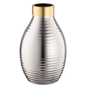 Декоративная ваза из цветного стекла с золотым напылением, 160160240 мм, цвет серый