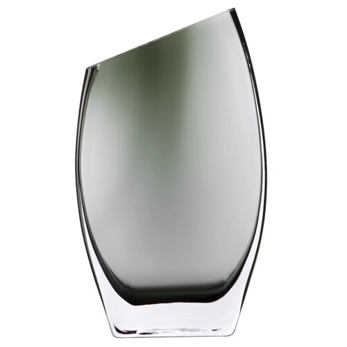 Декоративная ваза из дымчатого стекла, 11620 см, цвет серый