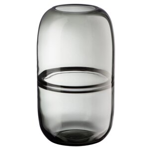 Декоративная ваза из дымчатого стекла, 14,714,727 см, цвет серый