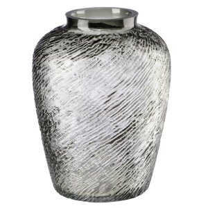 Декоративная ваза из дымчатого стекла, 16,516,522 см, цвет серый