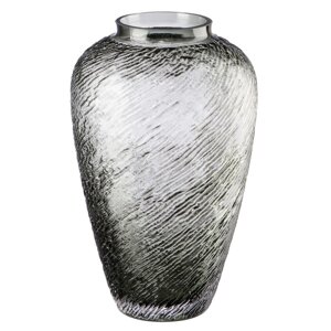 Декоративная ваза из дымчатого стекла, 165165270 мм, цвет серый
