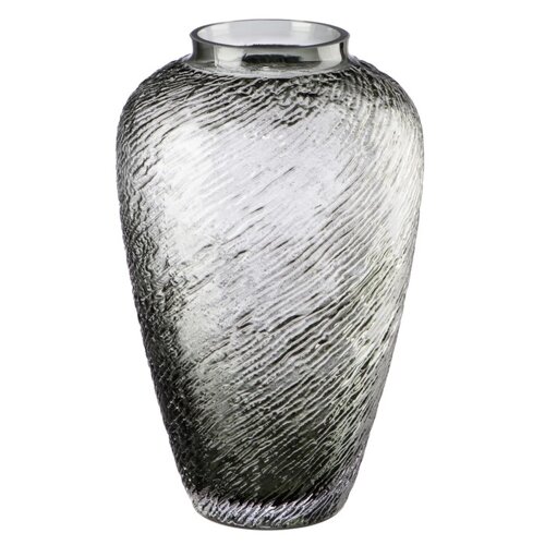 Декоративная ваза из дымчатого стекла, 165165270 мм, цвет серый