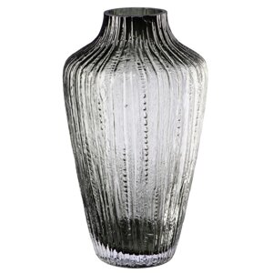 Декоративная ваза из дымчатого стекла, 170170310 мм, цвет серый