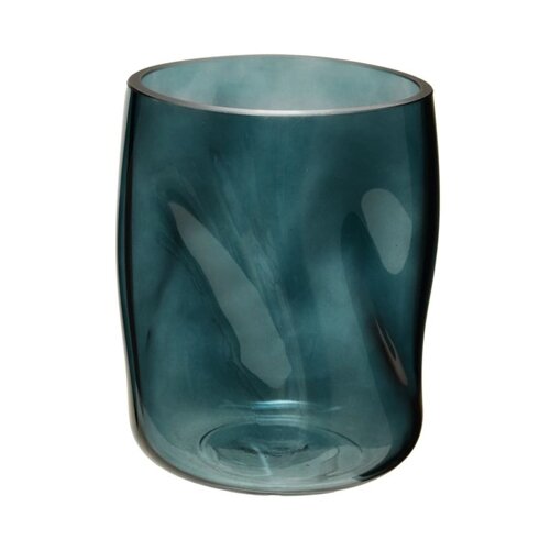 Декоративная ваза из стекла «Динамика», 135135175 мм, цвет синий