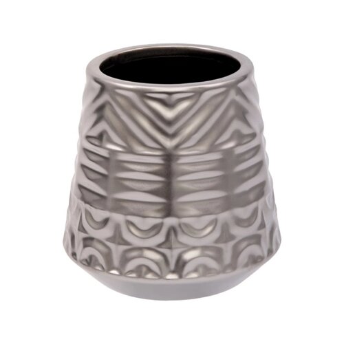 Декоративная ваза «Орнамент», 121212 см, цвет серебряный
