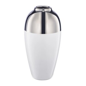 Декоративная ваза «Шик», 12,512,525 см, цвет белый с серебром