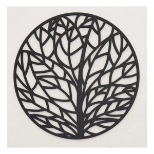 Декоративное панно деревянное "Листья" 29х29(34х34) см