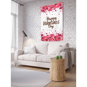 Декоративное панно с фотопечатью «День святого Валентина», вертикальное, размер 150х200 см