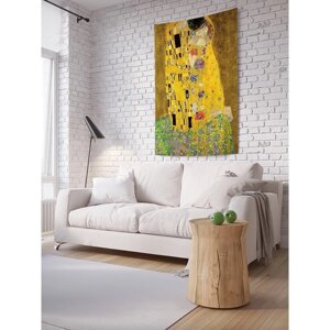 Декоративное панно с фотопечатью «Густав Климт Поцелуй», вертикальное, размер 150х200 см