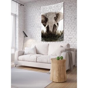 Декоративное панно с фотопечатью «Мирный слон», вертикальное, размер 150х200 см