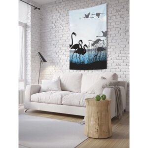 Декоративное панно с фотопечатью «Полет фламинго», вертикальное, размер 150х200 см