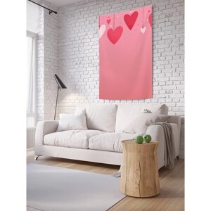 Декоративное панно с фотопечатью «Украшение из сердец», вертикальное, размер 100х150 см