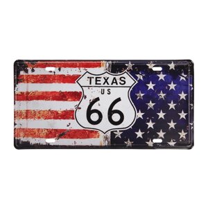 Декоративный номерной знак, "Техас 66", 3015 см