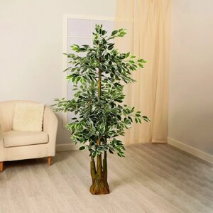 Дерево искусственное "Лист с белой каемкой" 160 см
