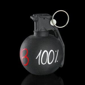 Держатель для карточек и фото "Лимонка. 100% bomb" черный, 9 12 8 см