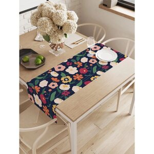 Дорожка на стол «Поле цветов», оксфорд, размер 40х145 см