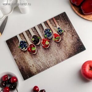 Доска разделочная стеклянная Доляна «Молодые ягоды», 3020 см