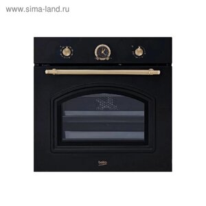 Духовой шкаф Beko OIM 27201 A, электрический, 71 л, класс А, гриль, ретро, чёрная