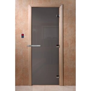 Дверь для бани и сауны «Графит», размер коробки 190 70 см, стекло 8 мм