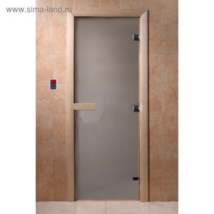 Дверь для бани стеклянная «Сатин», размер коробки 180 70 см, 8 мм