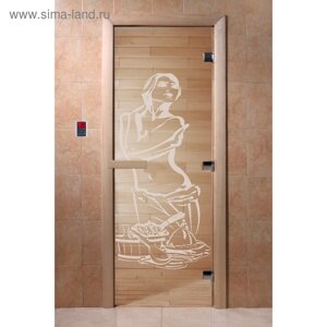 Дверь «Искушение», размер коробки 190 70 см, левая, цвет прозрачный