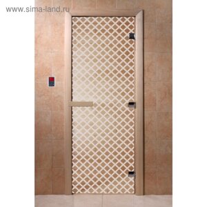Дверь «Мираж», размер коробки 190 70 см, левая, цвет прозрачный