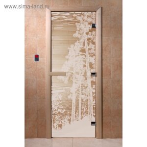 Дверь «Рассвет», размер коробки 190 70 см, правая, цвет прозрачный