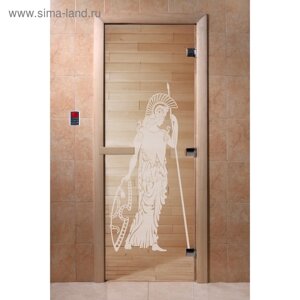 Дверь «Рим», размер коробки 190 70 см, правая, цвет прозрачный