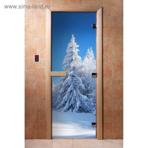 Дверь с фотопечатью, стекло 8 мм, размер коробки 190 70 см, правая, цвет А079
