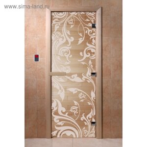 Дверь «Венеция», размер коробки 190 70 см, левая, цвет прозрачный