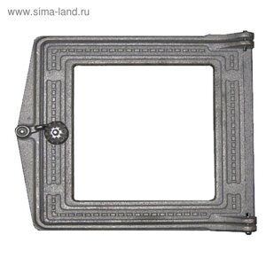 Дверка топочная ДТ-3С Рубцовск 291х230х70 мм, крашеная, со стеклом, термошнур