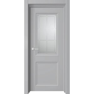 Дверное полотно «Atom», 8002000 мм, остеклённое, сатин, цвет серый бархат