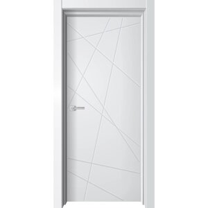 Дверное полотно GEOMETRY-1, 900 2000 мм, глухое, цвет белый