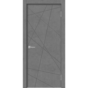 Дверное полотно GEOMETRY-1, 900 2000 мм, глухое, цвет бетон графит