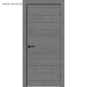 Дверное полотно GEOMETRY-2, 900 2000 мм, глухое, цвет бетон графит