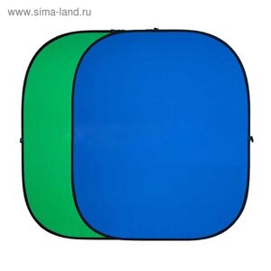 Двухсторонний тканевый фон хромакей Twist, 180 210 см, цвет синий / зелёный
