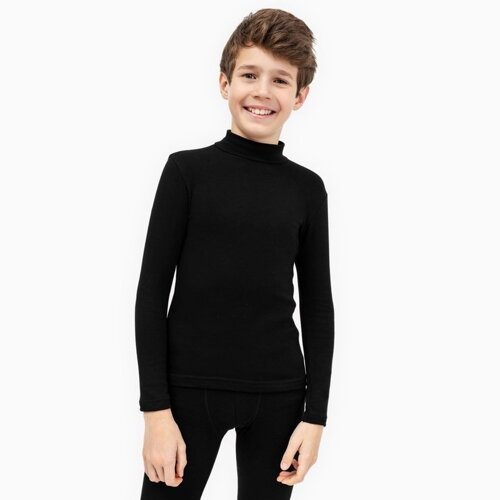 Джемпер для мальчика (Термо), цвет чёрный, рост 134-140