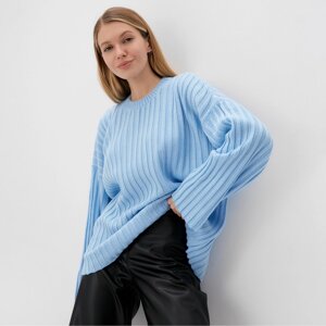 Джемпер вязаный женский MINAKU: Knitwear collection цвет голубой, р-р 54-56