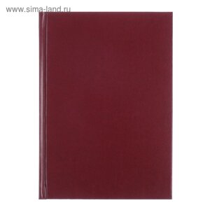 Ежедневник недатированный А5+136 листов Ideal new, твёрдая обложка, искусственная кожа, бордовый
