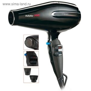 Фен BaByliss BAB6510IRE, 2400 Вт, 2 скорости, 4 температурных режима, 2 насадки