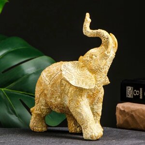 Фигура "Слон ажурный" золото, 16х9х19см