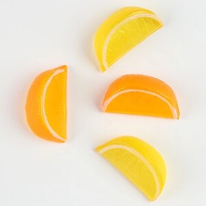Фигурка для поделок и декора «Дольки апельсин, лимон», набор 4 шт., размер 1 шт. 5 2,3 3 см
