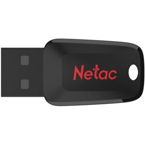 Флеш диск netac 64GB U197 NT03U197N-064G-20BK USB2.0 черный/красный