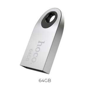 Флешка Hoco UD9 Insightful, 64 Гб, USB2.0, чт до 25 Мб/с, зап до 10 Мб/с, металл, серая