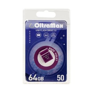 Флешка OltraMax 50, 32 Гб, USB2.0, чт до 15 Мб/с, зап до 8 Мб/с, красная
