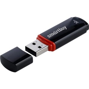 Флешка Smartbuy 32GBCRW-K, 32 Гб, USB2.0, чт до 25 Мб/с, зап до 15 Мб/с, черная